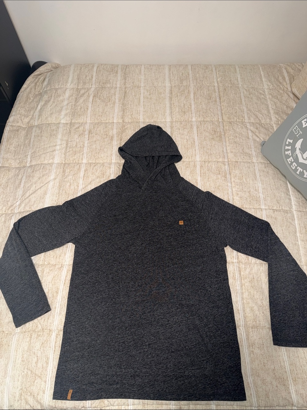 tentree Charcoal Hooded Long Sleeve Pullover